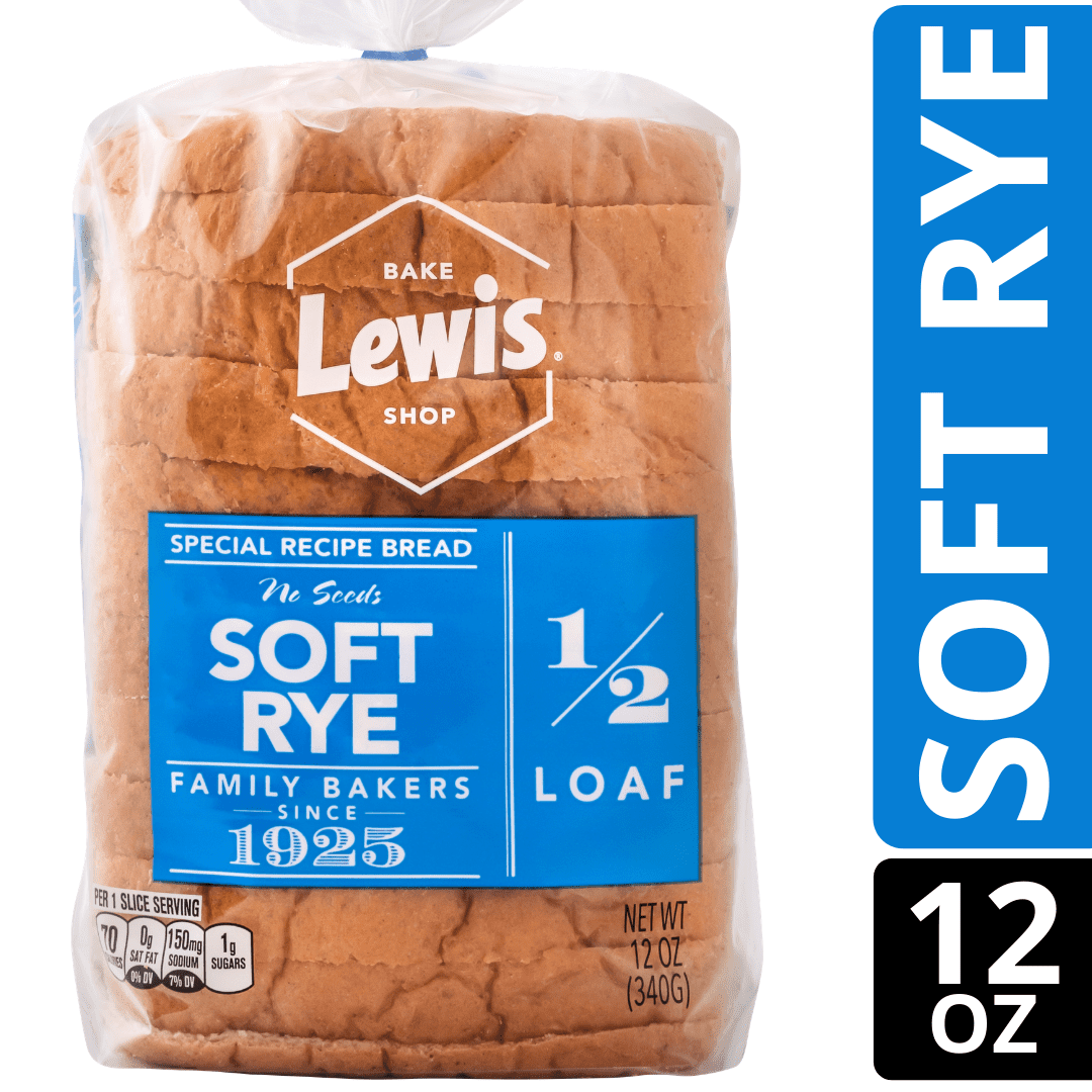 Lewis Bake Shop Soft Rye Half Loaf Bread, 1/2 Loaf, 12 oz