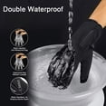 thumbnail image 4 of Gants d'Hiver Chauds pour Hommes Femmes Écran Tactile Imperméables Coupe-Vent Antidérapants Cyclisme Conduite Course Randonnée, 4 of 7