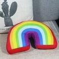 thumbnail image 4 of Almohada de arcoíris de 35cm para niñas y niños, cojín decorativo para cama, relleno en forma de arco, sofá de felpa, almohada, 4 of 5