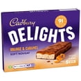 thumbnail image 4 of Cadbury Delights Soft Nougat Orange & Caramel Chocolate Bars 5 x 22g, British Import (Pack of 3), 4 of 5