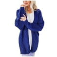 thumbnail image 1 of Hfyihgf Women's Long Sleeve Cable Knit Cardigan Sweaters Open Front Fall Outwear Coat Blue M, 1 of 6