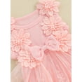 thumbnail image 5 of Newborn Infant Baby Girl Summer Jumpsuit Sleeveless Tulle Patchwork Lace Floral Romper with Headband, 5 of 8