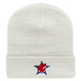 thumbnail image 5 of Patriotic Eagle Star Embroidered 12 Inch Long Knitted Beanie - White OSFM, 5 of 5