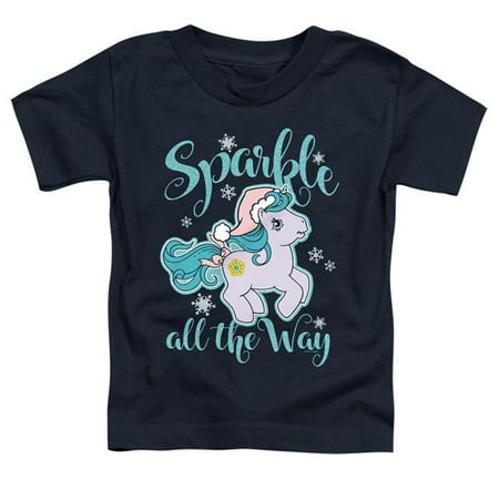 

Trevco HBRO208-TT-2 My Little Pony Retro & Sparkle All the Way-Short Sleeve Toddler Tee Navy - Medium 3T