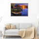 thumbnail image 4 of 5D puesta de sol lago casa diamantes de imitación punto de cruz cristal paisaje bordado diamante pintura habitación decorativa resina costura Eigraketly JJ12258-00, 4 of 6