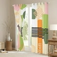 thumbnail image 3 of Homewish Geometric Stripes Circle Black Out Curtains for Female Men Teens,Vintage Aesthetic Curtains Pack of 2 (42x63 Each),Abstract Geometric Bedroom Curtains,Breathable Home Decor, 3 of 6