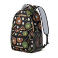 thumbnail image 2 of Baseballs Gloves Black Pattern Backpack for School, Cute School Bag with Adjustable Shoulder Straps and Padded Back, 15.3"x11"x6.7", 2 of 5