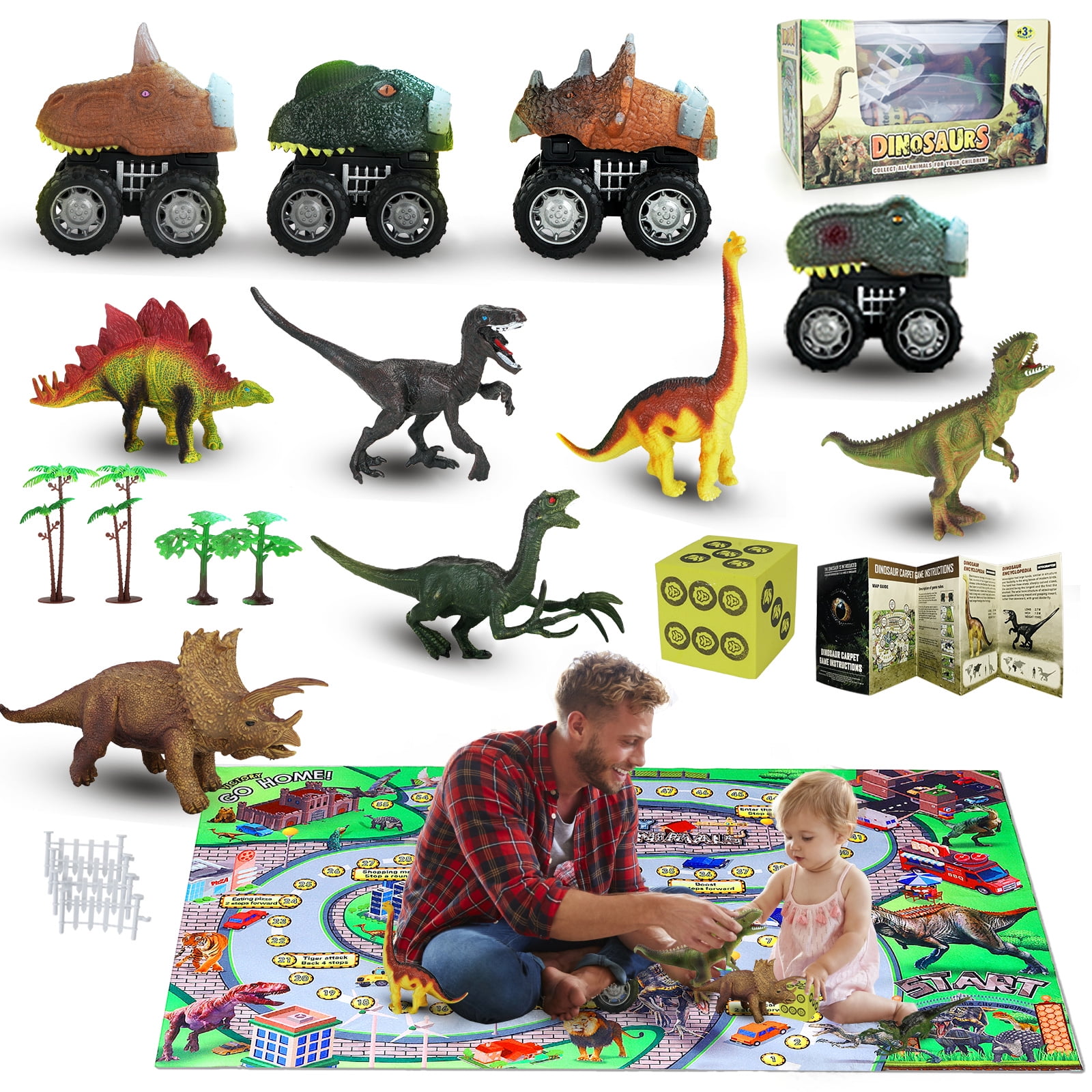 50 PC Dinosaur Play Set Ultimate Educational Toy of 20 Realistic Dinosaurs 29 for sale online 