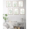 thumbnail image 2 of Framed Botanical Plant Canvas Wood Wall Art Light Green Sage Wall Decor Eucalyptus Leaf Picture for Bedroom Living Room Bathroom Office 8\u201dx 10\u201d x 6pcs, 2 of 6