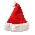 thumbnail image 5 of 6 piezas de felpa suave gorro de Papá Noel espesar sombreros de Navidad sombreros de Santa para adultos tocados decoraciones favores de fiesta para Navidad, 5 of 5