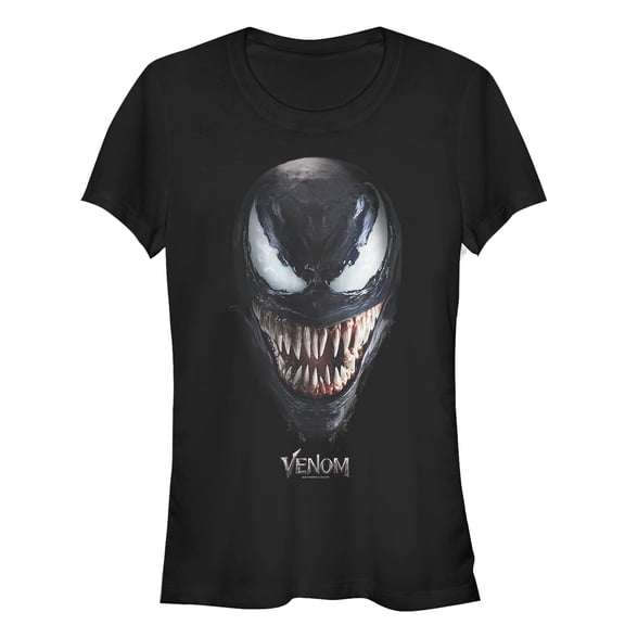 Junior's Marvel Venom Film All Smiles  Graphic Tee Black Medium
