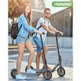 thumbnail image 4 of PORORO HES20 Electric Scooter for Adults, Max 19 Miles Range, with 8.5" Tires, 350W, 10.5Ah, 19MPH, Black, 4 of 12