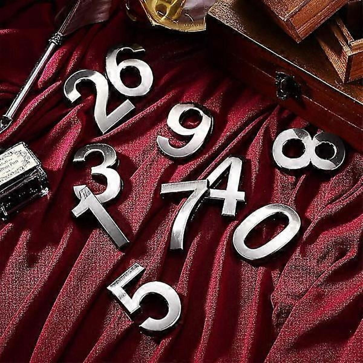10 Pcs Self Adhesive Door Decorations with House Number, Mailbox Number, 0-9