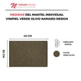 thumbnail image 3 of Mantel Individual Namaro Design 4 Piezas Vinipiel Verde Oliv, 3 of 5