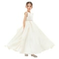 thumbnail image 3 of Ekidsbridal Girl Christening Flower Girl Dress - A-Line Satin Backless with Rhinestones 326-A (Size: 4-12), 3 of 6
