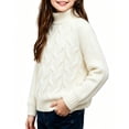 thumbnail image 4 of StSilkitty Boys Girls Sweater Solid Color Long Sleeve Mock Neck Pullover Tops Fall Winter Loose Casual Warm Sweaters, 4 of 5