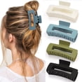 thumbnail image 1 of 4 pinzas para el cabello, pinzas para el cabello, pinzas para el cabello para cabello grueso, cabello de sujeción fuerte, pinzas de garra de diseño francés mate, pinzas de mandíbula de pláta, 1 of 5
