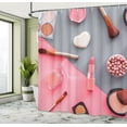 thumbnail image 4 of Ambesonne Blush Shower Curtain, Modern Minimalist Table Print, 69"Wx70"L, Pastel Pink Blue Grey, 4 of 4