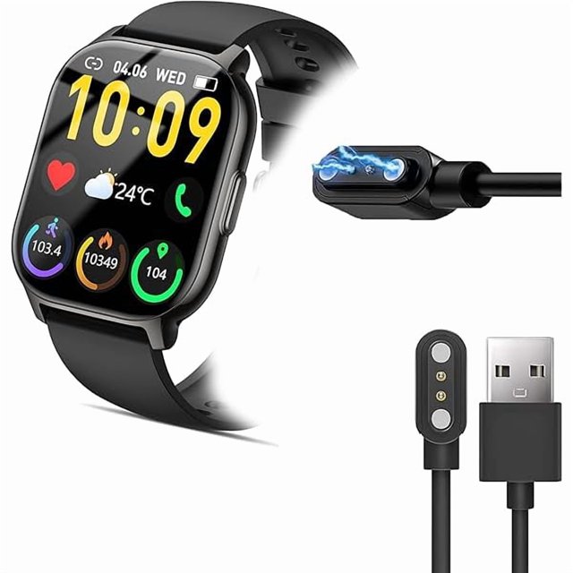 Chenchen Compatible with BP Doctor Smartwatch Charger, Magnetic Replacement Charger Compatible for BP Doctor P122 2.1" Smart Watch (Black, for P122)