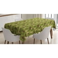 thumbnail image 1 of Woods Tablecloth, Continuous Pattern with Bear in Pine Tree Forest, Rectangle Satin Table Cover Accent for Dining Room and Kitchen, 60" X 84", Olive Green Chocolate, by Ambesonne, 1 of 2