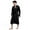 Black, variant on Men's Long Sleeve Robe Satin Kimono Night- Robe Lightweight Silk Bathrobe Pajamas for Mens Size S -XXL
