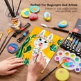 thumbnail image 4 of 46 Pack Acrylic Paint Set, Shuttle Art 30 Colors Acrylic Paint with 10 Paint Brushes 3 Painting Canvas 1 Paint Knife Palette Sponge, Gift Set for Kids, Adults , Beginners, School Activities, 4 of 10