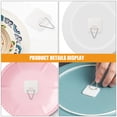 thumbnail image 3 of HAMPPLIES 25Pcs White Wall Plate Hangers Adhesive Invisible Holders for Vertical Plate Display, 3 of 8