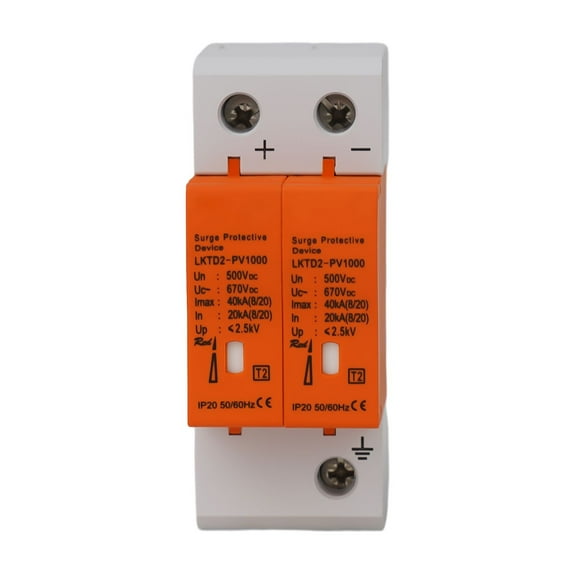 Surge Protection For Pv,Solar Surge Protection,2P Dc500V 40Ka,Din Rail Mounting
