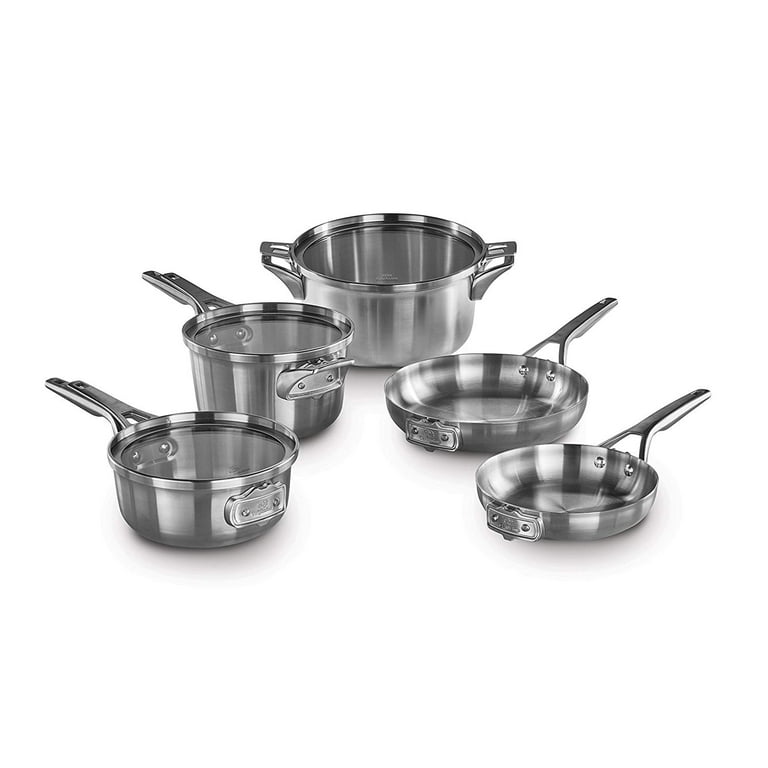 used Calphalon Premier Stainless Steel Pots and Pans 8-Piece Cookware Set