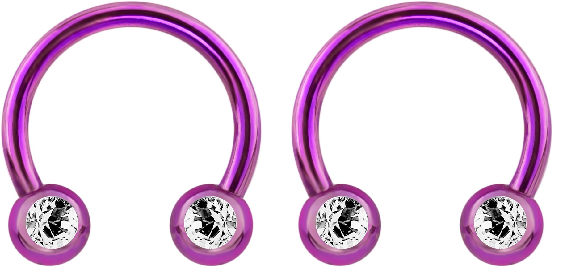 Horseshoe Nipple Piercing Ring Jewelry 14g Surgical Steel 1//2/" CZ