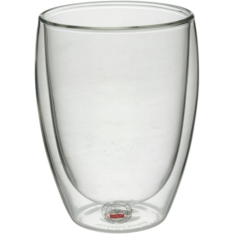 Bodum Pavina Glass, Double-Wall Insulated Glasses, Clear, 8  Ounces Each (Set of 2): Tumblers: Wine Glasses