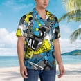 thumbnail image 6 of Uemuo Goal Time Printed Regular Fit Short Sleeve Casual Hawaiian Shirt for Men,Aloha shirt,Tropical shirt,Floral print shirt,Vacation Beach shirt-XX-Large, 6 of 9
