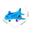 thumbnail image 2 of Kids Airplane Toys, Friction Powered Toddler Toy Airplane with Colorful LED Flashing Light, Gift for Boys Girls Ages 3-12, 2 of 6