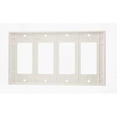 thumbnail image 2 of Placa de pared Decora Leviton de 4 espacios, tamaño estándar, blanc@ termoestable, 2 of 2