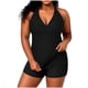 thumbnail image 1 of Mujeres Más Tamaño Manga Larga Tops Casual Color Sólido Blusa con Correa Ajustable de Espalda Y Bralette Incorporado, Poliéster Suave para el Uso Diario de Primavera, 1 of 8