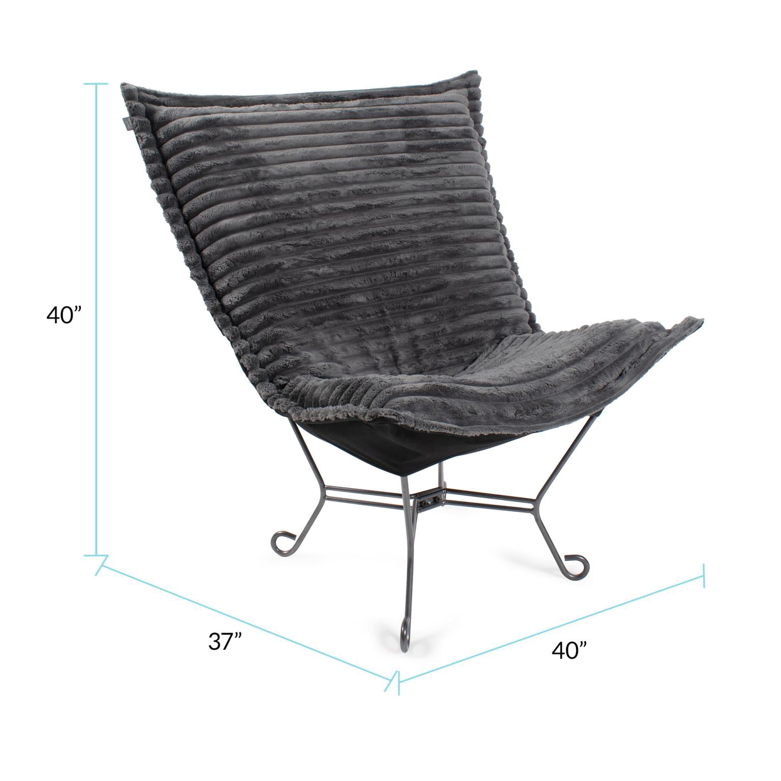 Puff Chair Shar Pei Charcoal/Black