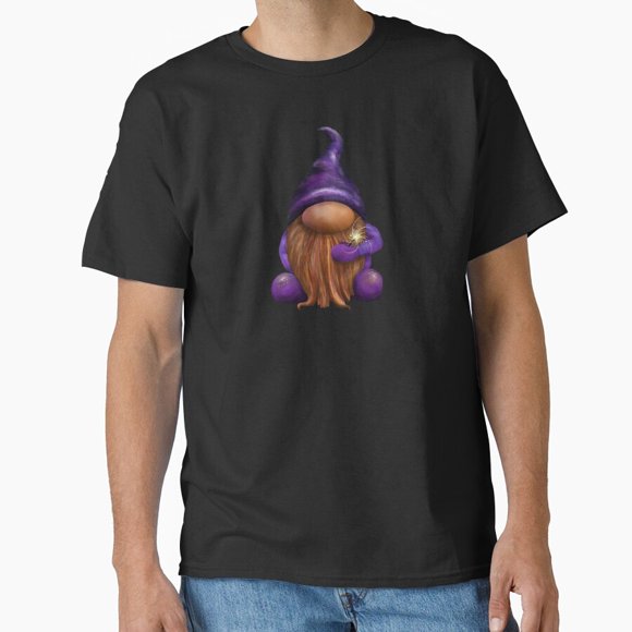 Cute Purple Gnome Holding Magic Orb T-Shirt ,for Men & Women, up to Size 5XL