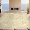 thumbnail image 2 of Design&I 8'x10' Ultra Soft Area Rug, Boho Abstract Geometric Lattice Solid Minimalist Heathered Beige Flowing Dynamic None Fluffy Washable Non Shedding for Bedroom Living Room Under Sectional, 2 of 7
