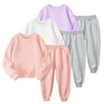 thumbnail image 5 of KYAIGUO Toddler Kids Baby Boy Sweatsuits Outfits Sweatshirt Top Pants Set Solid Color Tops Sweatpants Set Casual Clothes Outfit for 1-12Y, 5 of 5