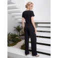 thumbnail image 3 of Conjunto 2 Piezas, Blusa Ajustada con Cuello y Pantalón Amplio con Bolsillos, Estilo Elegante y Moderno para Mujer, 3 of 5