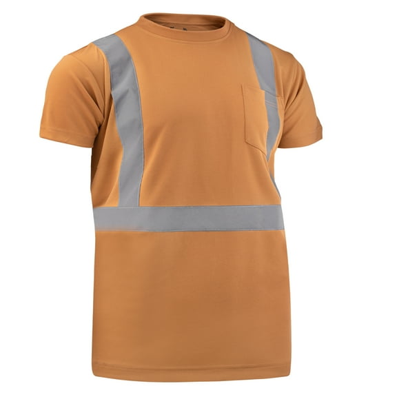 North 15 High-Visibility Reflective Safety Short Sleeve Timber T-Shirt with Moisture Wicking Mesh-6698-L