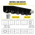 thumbnail image 5 of 4-Pack Trench Drain System, 5.9x7.5-Inch HDPE Channel Drain with Plastic Grate, Black Garage Floor Drain for Driveway, Garden, Yard – Includes 4 End Caps, 5 of 11