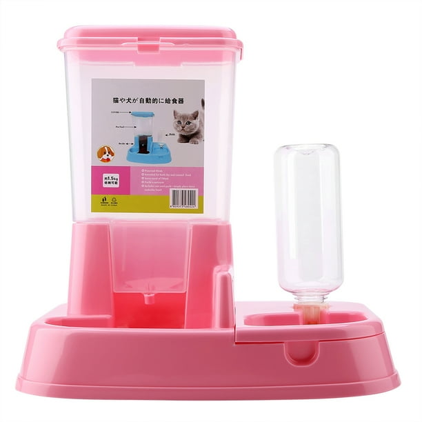 Tebru Automatic Pet Feeder Detachable Food Dispenser Water Bottle Cats Dogs Feeding Tool Pets Feeder Automatic Food Feeder Walmart Com Walmart Com