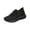 01#Black, variant on Lightweight Hollow Fly Knit Sneakers Women's Breathable Mesh Upper Adjustable Lace Up Shock Absorbing Soft Platform Sole Non Slip Casual Walking Footwear