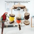 thumbnail image 3 of Yajisi Parrot Knots Blocks Chew Wooden Toys, Pure Natural Colorful Hanging Bird Cage Accessory for Parakeets & Macaws, Multicolor, 3.94 inches / 10 cm, 3 of 8