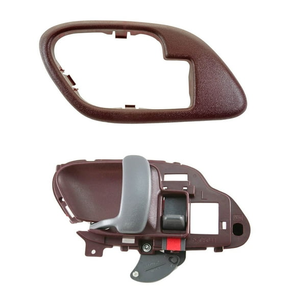 TRQ Red Interior Inside Door Handle w/ Bezel Driver Side LH for Chevy C/K Truck DHA31520