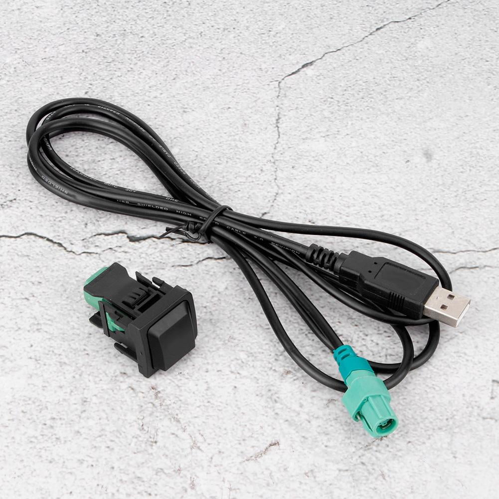 Tebru 56.7in Auto Audio USB Cable Adapter CD Player System Connector
