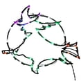 thumbnail image 1 of Vickerman X490457 LED Witch Window Lighted Decor with Multi-Colored Lights, 18 x 14 in., 1 of 1