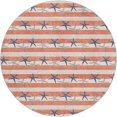 thumbnail image 2 of Addison Rugs Dream Shag Premium Machine Washable Transitional Starfish Coral Round Rug, 8' x 8', 2 of 8