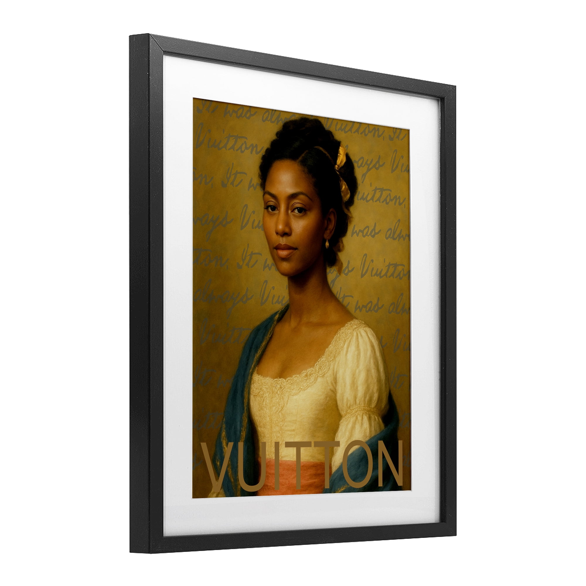 Stupell Industries Vintage Fashion Lady Black Framed Print Under Glass, design by Grotto Studios